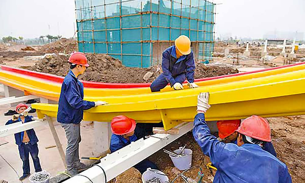 玉林福达水上康体体验园施工现场