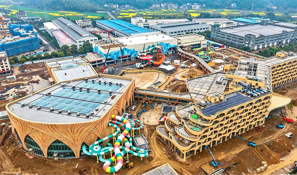 一站式玩水目的地丨桐庐开元森泊水乐园即将进入设备调试验收阶段，预计暑期盛大开园
