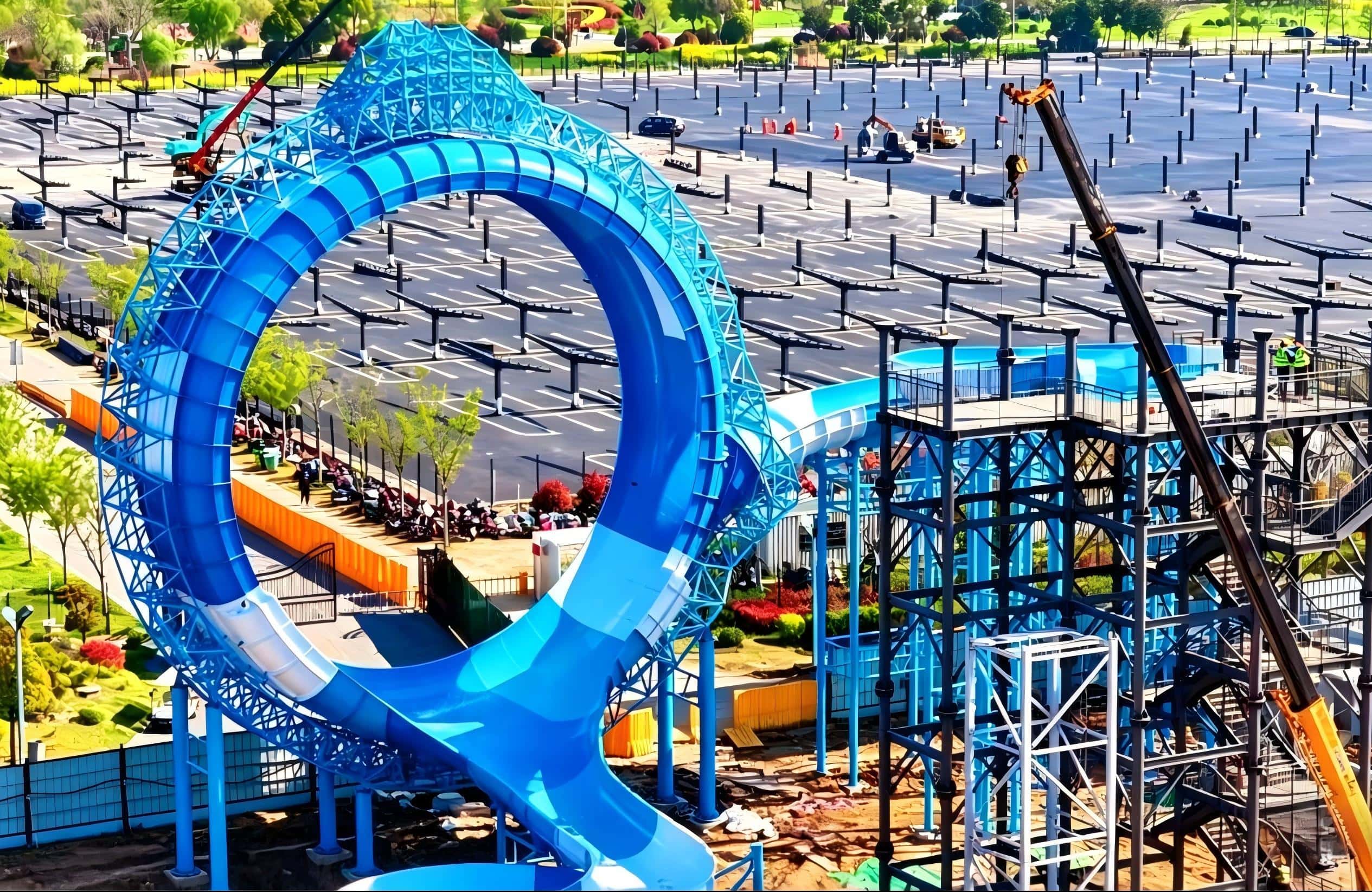 扬州世博园加勒比水世界建设进入尾声，6月18日盛大启幕在即